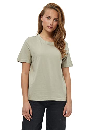 Minus Cathy GOTS Kurz Ärmel T-Shirt | Tshirt Damen In Beige | Frühling Bluse Damen | Größe L von Minus