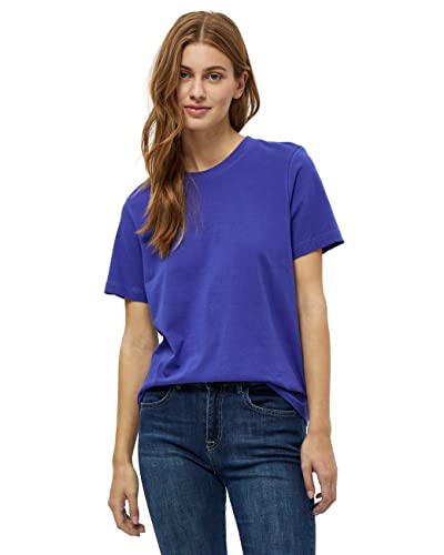 Minus Cathy GOTS Kurz Ärmel T-Shirt | Tshirt Damen In Blau | Frühling Bluse Damen | Größe S von Minus