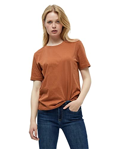 Minus Cathy GOTS Kurz Ärmel T-Shirt | Tshirt Damen In Braun | Frühling Bluse Damen | Größe Xl von Minus