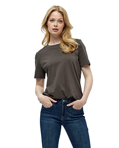 Minus Cathy GOTS Kurz Ärmel T-Shirt | Tshirt Damen In Braun | Frühling Bluse Damen | Größe Xl von Minus