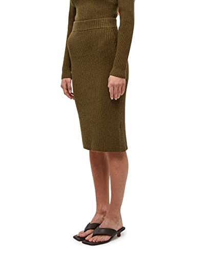 Minus Damen Ava Strickrock, 471 Dark olive melange, XL von Minus