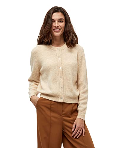 Minus ,Women's ,Alma knit cardigan, 734 Warm sand melange ,S von Minus