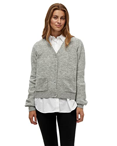 Minus ,Women's ,Angie knit cardigan, 112 light grey melange ,L von Minus