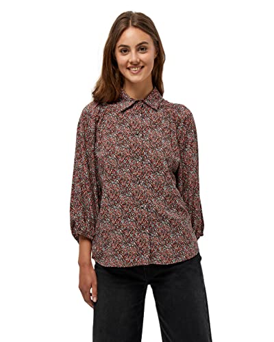 Minus ,Women's ,Anina Shirt, 9343 Lipstick red flower print ,10 von Minus