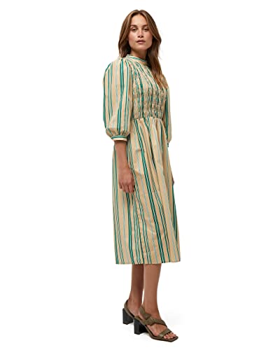 Minus Damen April Dress Kleid, 9382 Ivy Green Stripes, 36 von Minus