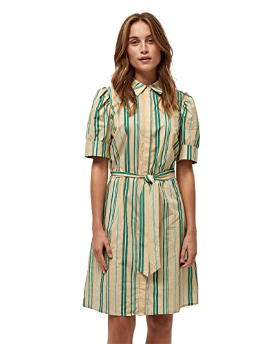 Minus Damen April Shirtdress Hemdkleid, 9382 Ivy Green Stripes, 46 EU von Minus