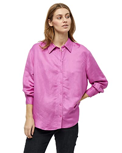 Minus Damen Auguste Leinenhemd, 7211 Super Pink, 42 von Minus