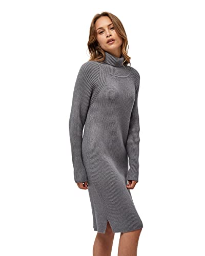 Minus Damen Ava Knit Turtleneck Dress Grau Xs von Minus