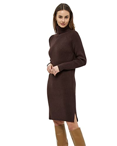 Minus Damen Ava Strickkleid mit Rollkragen Braun Xl von Minus