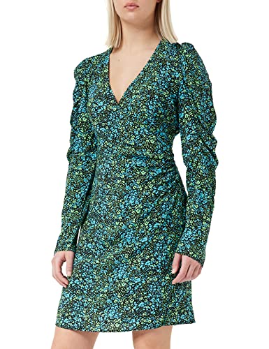 Minus Damen Belia 5 Kurzes Kleid, 3085P Bright Lime Print, 38 von Minus