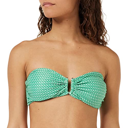 Minus Damen Bikinioberteil Cilia Bikini, 3404P Green Logo Print, L von Minus