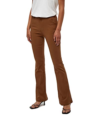 Minus Carma Damen Hose Größe 44 | Braun Hose Damen | Chino Hose Damen Hoch Tailliert Ausgestellte Keuchen | Damen Hosen Stretch Mit Schmaler Passform | Frühling Damen Hosen Elegant von Minus