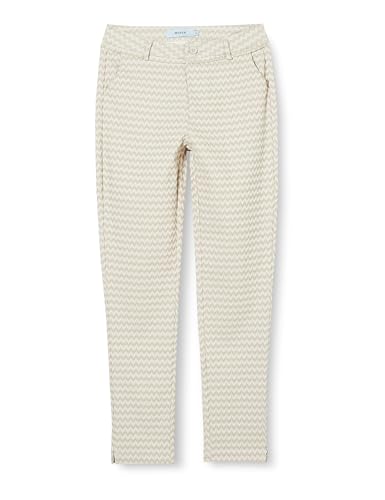 Minus Damen Carma Gestreifte 7/8-Hose, 0175S Light Birch Graphic ST, 44 von Minus