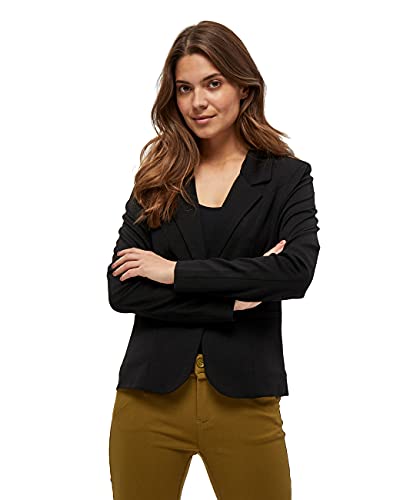 Minus Carmen Einreihiger Blazer | Blazer Damen In Schwarz | Herbst Blazer Damen Elegant | Größe 38 von Minus