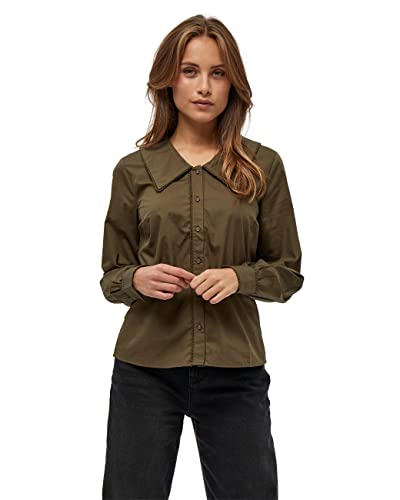 Minus ,Women's ,Delphia Shirt, 444 Dark olive ,8 von Minus