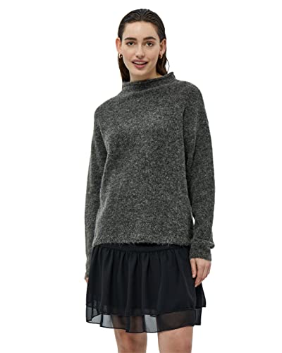 Minus Damen Denice Strickpullover Trichter Grün Xl von Minus