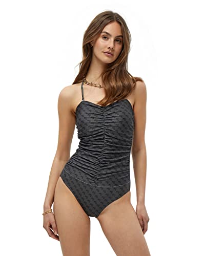 Minus Damen Fenna Swimsuit Badeanzug, 9451 Expresso Logo Print, S EU von Minus