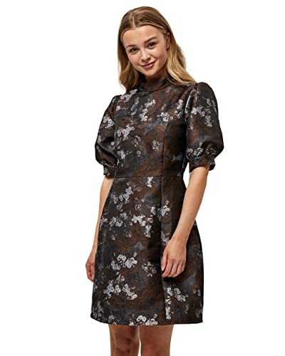 Minus Damen Hazel dress, Kleid, 9345 Rustic brown flower, 40 von Minus