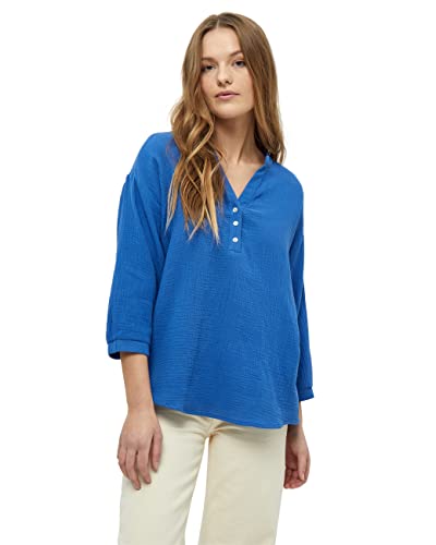 Minus Damen Hemma Bluse mit 3/4-Ärmeln, 1530 Regatta Blue, 46 von Minus