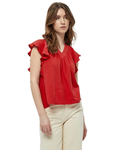 Minus Damen Hemma Top 4 Oberteil, 4084 Lollipop Red, 36 von Minus