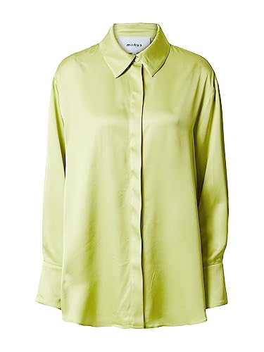 Minus Damen Kamia Oversized Shirt 2 Übergroßes Hemd, 3085 Bright Lime, 36 von Minus