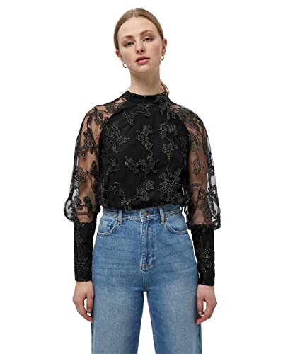 Minus Damen Kanya blouse, Bluse, 100 Black, 44 von Minus