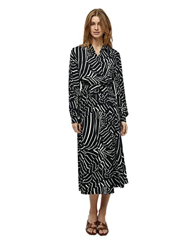 Minus Damen Kassandra 2 Maxikleid, 100P Black Print, 38 von Minus