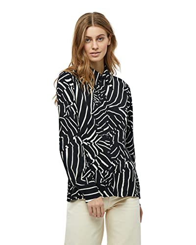 Minus Damen Kassandra Shirt 1 Hemd, 100P Black Print, 44 von Minus