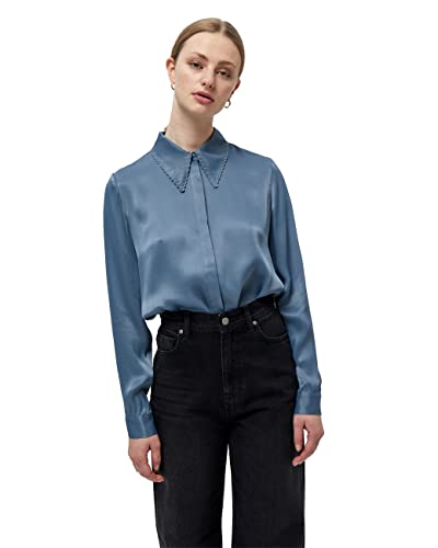 Minus Damen Laken Shirt, Bleu Pierre, 44 EU von Minus