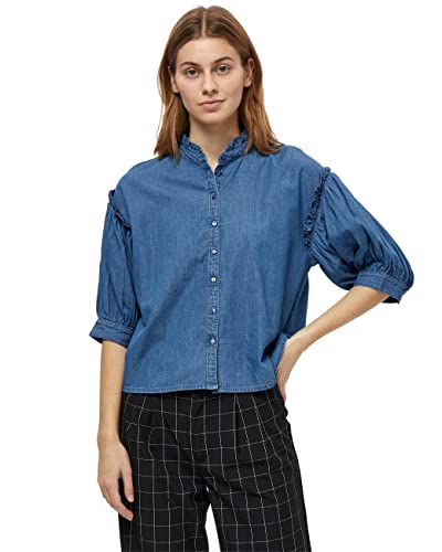 Minus Damen Laki Shirt Blau 42 von Minus