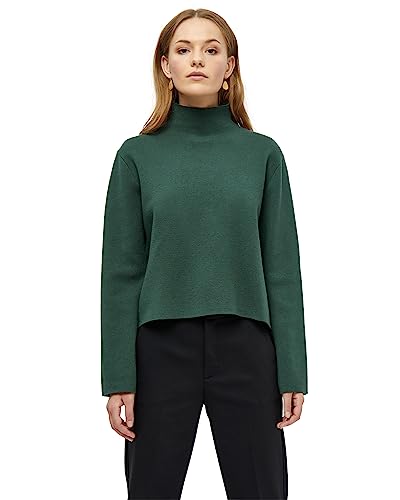 Minus Damen Lupi Kragen Strickpullover mit hohem Halsausschnitt, 4112 Jungle Green, L von Minus