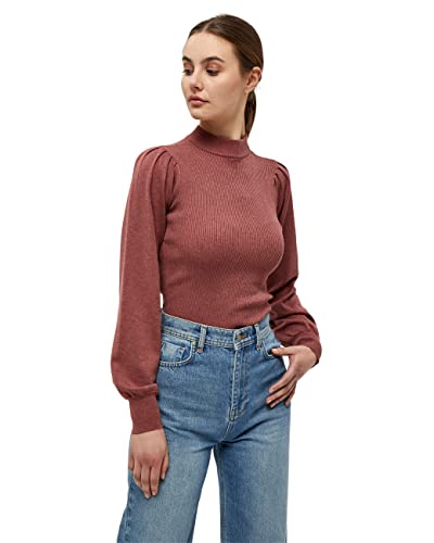 Minus Damen Merina Strickpullover, 6021 Ruby melange, S von Minus