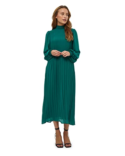 Minus Damen Mia High Neck Langarm Smock Midi UK Herbstkleider , 482 Ozeangrün, 44 von Minus