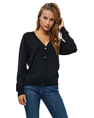 Minus Damen Milla Strickjacke mit V-ausschnitt 3 Schwarz L von Minus