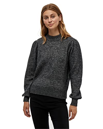 Minus ,Women's ,Mille Highneck Knit Pullover, 127 dark grey melange ,L von Minus