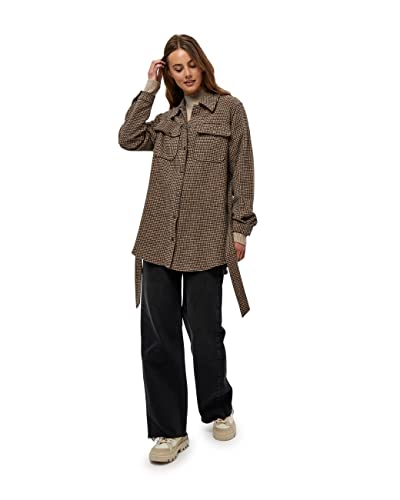 Minus Damen Minja Jacket, 9341 Rustic brown checked, 40 von Minus