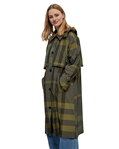 Minus Damen Ronja Trenchcoat, 9373 Green Bay Checks, 36 von Minus