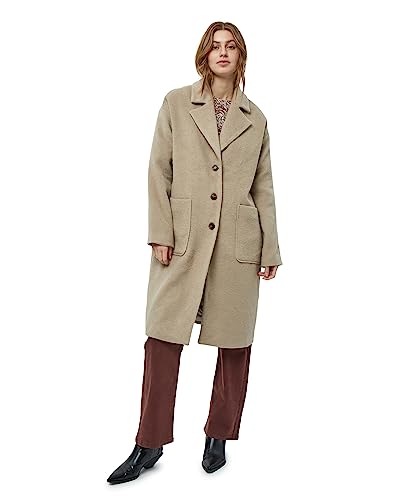 Minus Damen Sally Wollmantel, 0021 Cobblestone, 42 von Minus