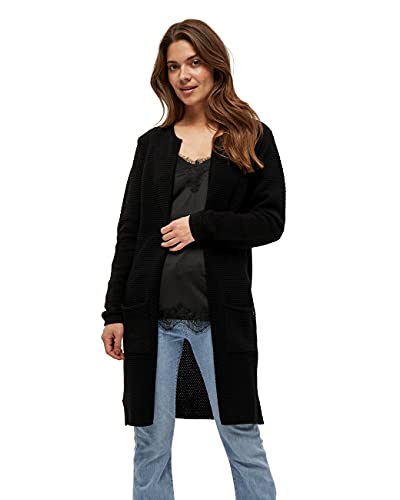 Minus Vibe Lang Stricken Strickjacke | Strickjacke Damen In Schwarz | Herbst Cardigan Damen | Größe M von Minus