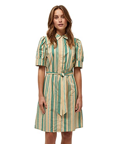 Minus Damen april shirtdress Hemdkleid, 9382 Ivy Green Stripes, 38 EU von Minus