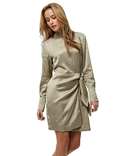 Minus Kamia Kurz Kleid Kleid Damen In Beige Herbst Kleid Damen Elegant Größe 34 von Minus