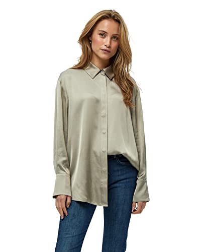 Minus Kamia Oversize Shirt Shirt Damen In Beige Herbst Bluse Damen Elegant Größe 34 von Minus