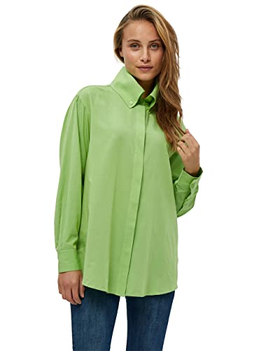 Minus Lamira Oversize Shirt Shirt Damen In Grün Herbst Bluse Damen Elegant Größe 34 von Minus