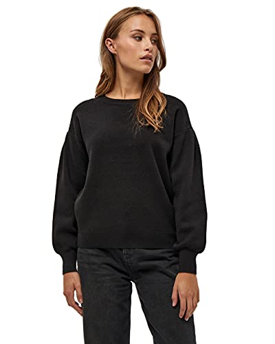 Minus Lupi Strickpullover Damen | Weicher Damenpullover Langarm und Puffärmel | Hochwertiger Damen Pullover Winter | Langer Pullover Damen Winter mit V-Ausschnitt von Minus