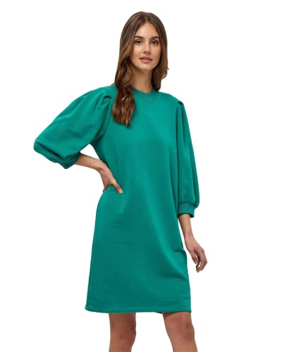 Minus Mika 3/4 Puffärmel Sweat Kleid | Kleid Damen In Türkis | Frühling Kleid Damen Elegant | Größe Xs von Minus