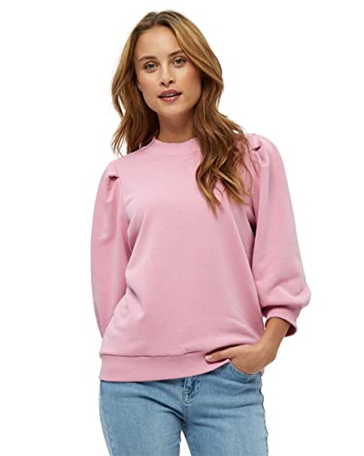 Minus Mika Crew Neck 3/4 Ärmel Sweat Pullover | Sweatshirt Damen In Rosa | Frühling Pullover Für Damen | Größe L von Minus