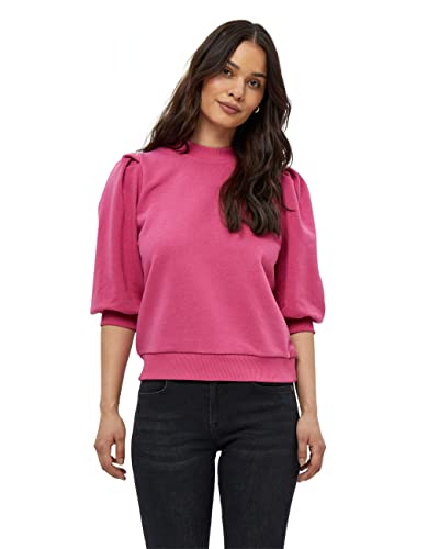 Minus Mika Crew Neck 3/4 Ärmel Sweat Pullover | Sweatshirt Damen In Rosa | Frühling Pullover Für Damen | Größe L von Minus