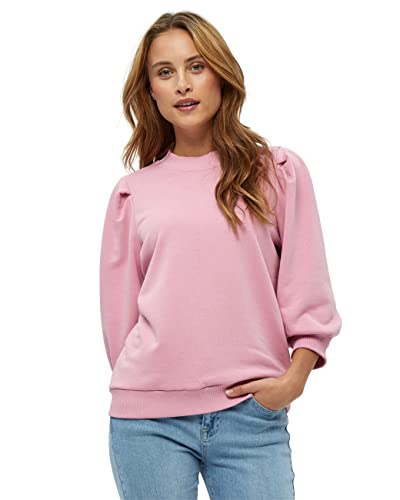 Minus Mika Crew Neck 3/4 Ärmel Sweat Pullover | Sweatshirt Damen In Rosa | Frühling Pullover Für Damen | Größe M von Minus