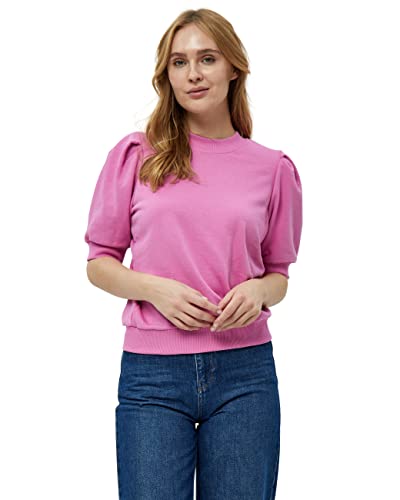 Minus Mika Rund Halsausschnitt Puff Halb Ärmel Schwitz | Sweatshirt Damen In Pink | Herbst Pullover Für Damen | Größe S von Minus