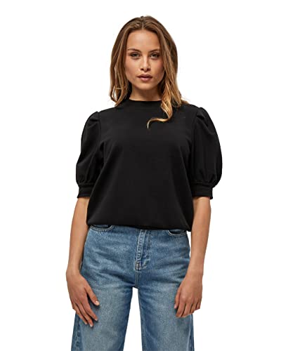 Minus Mika Rund Halsausschnitt Puff Halb Ärmel Schwitz | Sweatshirt Damen In Schwarz | Herbst Pullover Für Damen | Größe Xxl von Minus